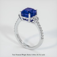 5.69 Ct. Sapphire Ring, 14K White Gold 2