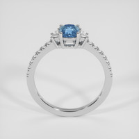 1.21 Ct. Greenish Blue Sapphire Ring, 14K White Gold 3