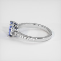 0.95 Ct. Blue Sapphire Ring, 14K White Gold 4