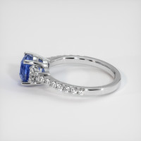 1.51 Ct. Blue Sapphire Ring, 14K White Gold 4