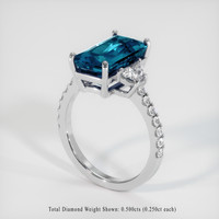 6.90 Ct. Gemstone Ring, 14K White Gold 2