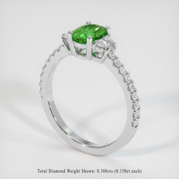 0.73 Ct. Gemstone Ring, 14K White Gold 2