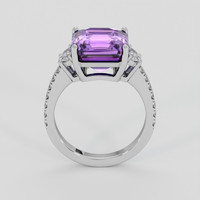 4.96 Ct. Purple Amethyst Ring, 14K White Gold 3