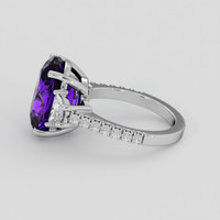 8.80 Ct. Purple Amethyst Ring, 14K White Gold 4