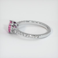 0.77 Ct. Pink Sapphire Ring, 14K White Gold 4