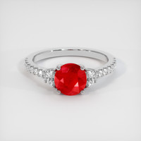 1.15 Ct. Ruby Ring, 14K White Gold 1