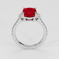 5.14 Ct. Ruby Ring, 14K White Gold 3