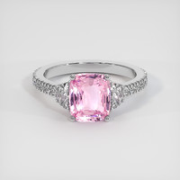 2.04 Ct. Sapphire Ring, 14K White Gold 1