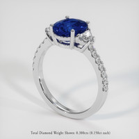 2.25 Ct. Sapphire Ring, 14K White Gold 2