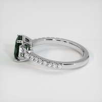 2.04 Ct. Green Sapphire Ring, 14K White Gold 4