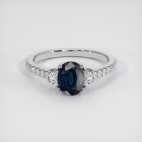 1.65 Ct. Sapphire Ring, 14K White Gold 1