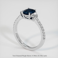 1.65 Ct. Sapphire Ring, 14K White Gold 2