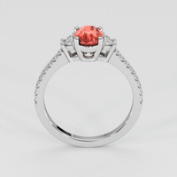 1.52 Ct. Padparadscha Sapphire Ring, 14K White Gold 3