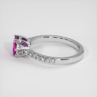 1.24 Ct. Pink Sapphire Ring, 14K White Gold 4