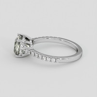 2.34 Ct. Yellowish Green Sapphire Ring, 14K White Gold 4