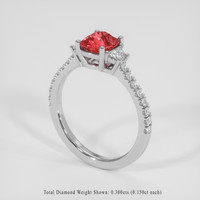 1.37 Ct. Padparadscha Sapphire Ring, 14K White Gold 2