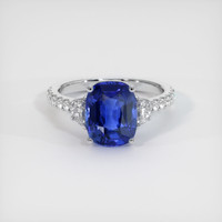 3.24 Ct. Sapphire Ring, 14K White Gold 1