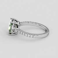 2.53 Ct. Green Sapphire Ring, 14K White Gold 4