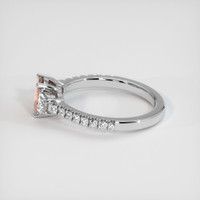 0.92 Ct. Padparadscha Sapphire Ring, 14K White Gold 4