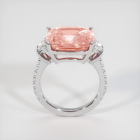 12.48 Ct. Padparadscha Sapphire Ring, 14K White Gold 3
