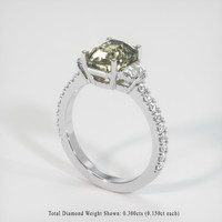 2.58 Ct. Bi Color Sapphire Ring, 14K White Gold 2
