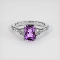 1.37 Ct. Purple Sapphire Ring, 14K White Gold 1