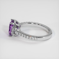 1.37 Ct. Purple Sapphire Ring, 14K White Gold 4