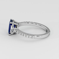 2.01 Ct. Blue Sapphire Ring, 14K White Gold 4