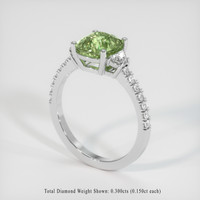 3.25 Ct. Sapphire Ring, 14K White Gold 2