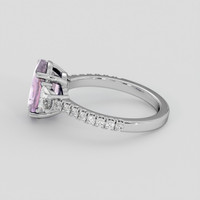 3.17 Ct. Purple Sapphire Ring, 14K White Gold 4