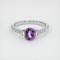 1.46 Ct. Purple Sapphire Ring, 14K White Gold 1