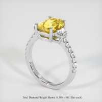 3.05 Ct. Sapphire Ring, 14K White Gold 2