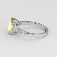 2.54 Ct. Yellow Sapphire Ring, 14K White Gold 4