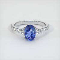 2.55 Ct. Blue Sapphire Ring, 18K White Gold 1
