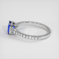 1.27 Ct. Blue Sapphire Ring, 18K White Gold 4