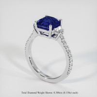 3.22 Ct. Sapphire Ring, 18K White Gold 2