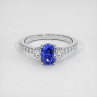 1.76 Ct. Sapphire Ring, 18K White Gold 1
