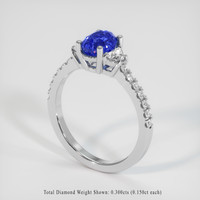 1.76 Ct. Sapphire Ring, 18K White Gold 2