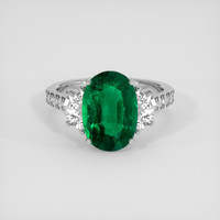 4.54 Ct. Emerald Ring, 18K White Gold 1