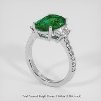 4.54 Ct. Emerald Ring, 18K White Gold 2