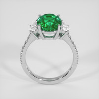 4.54 Ct. Emerald Ring, 18K White Gold 3