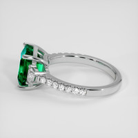 2.94 Ct. Emerald Ring, 18K White Gold 4