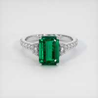 1.93 Ct. Emerald Ring, 18K White Gold 1