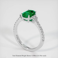 1.21 Ct. Emerald Ring, 18K White Gold 2