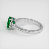 1.21 Ct. Emerald Ring, 18K White Gold 4