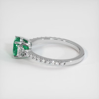 1.00 Ct. Emerald Ring, 18K White Gold 4