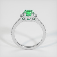 0.85 Ct. Emerald Ring, 18K White Gold 3