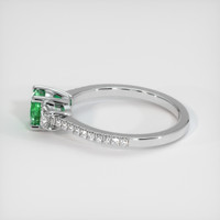 0.85 Ct. Emerald Ring, 18K White Gold 4