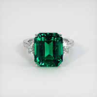 9.21 Ct. Emerald Ring, 18K White Gold 1