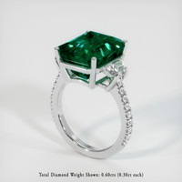 9.21 Ct. Emerald Ring, 18K White Gold 2